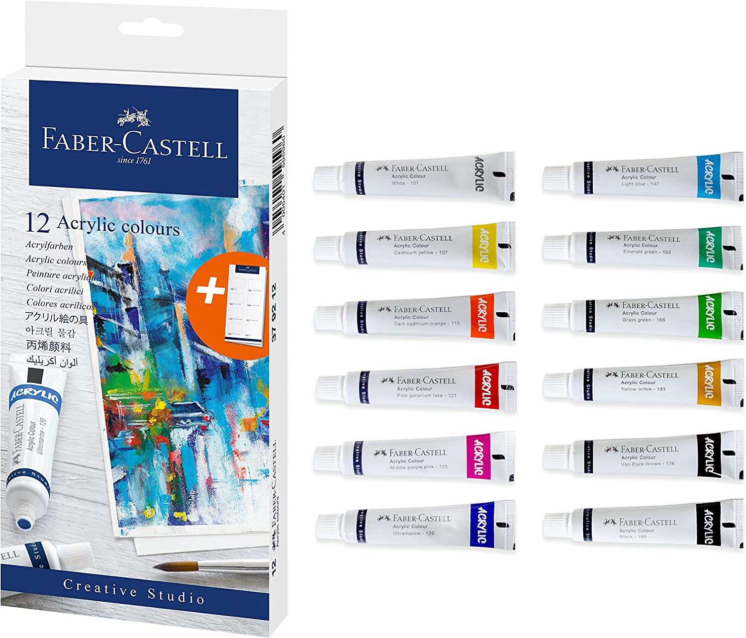 Faber Castell Acrylic Colors Set (12pc) - نظرية الألوان
